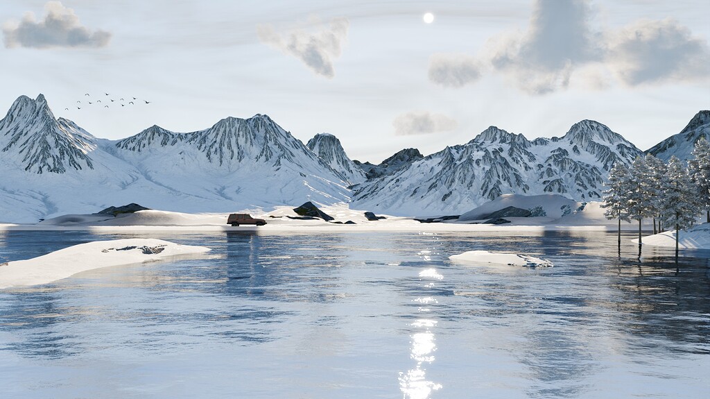 Snowy Mountains - Finished Projects - Blender Artists Community