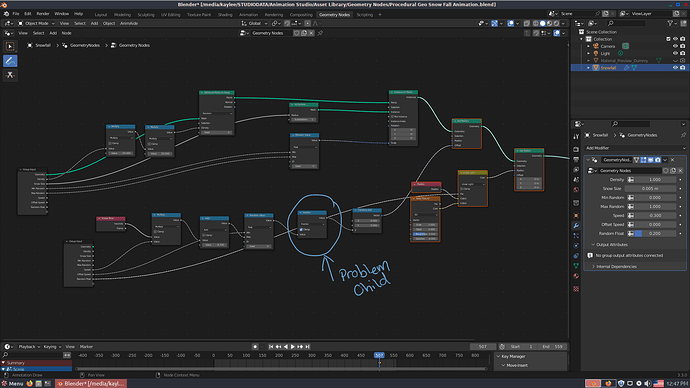 Trouble With Geometry Nodes Snow Simulation - Compositing and Post ...