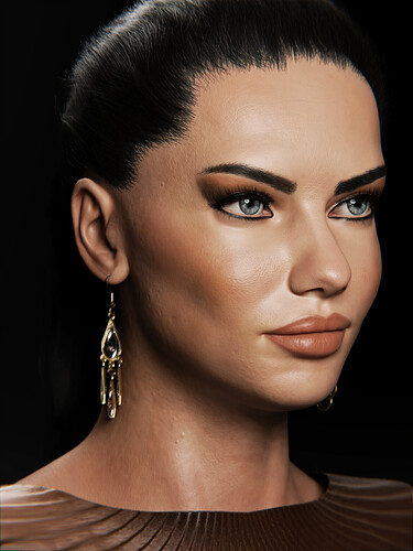 Adriana Lima 3D Portrait - Finished Projects - Blender Artists Community