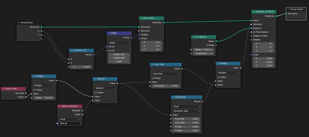 How can I make my animated points transition smoothly in Geometry Nodes ...