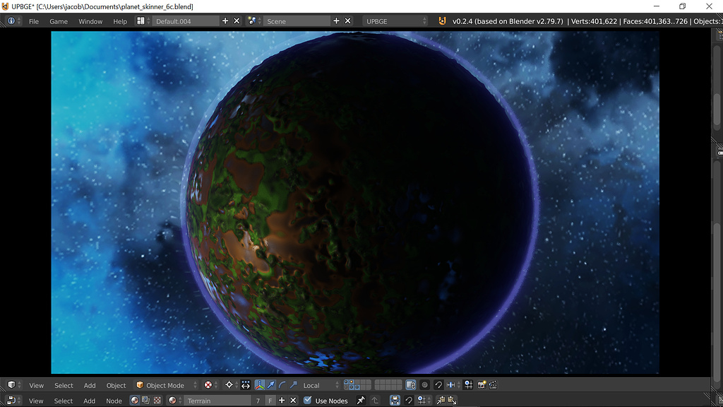 Planet generation using perlin noise (now exports to bpy) - Works in ...