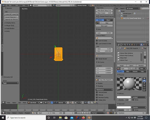 My cursor axes are crooked in edit mode. How do I re-align them ...