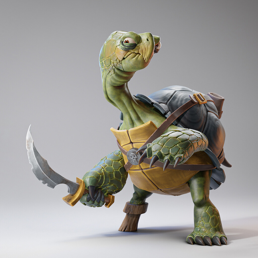 Pirate Turtle Finished Projects Blender Artists Community