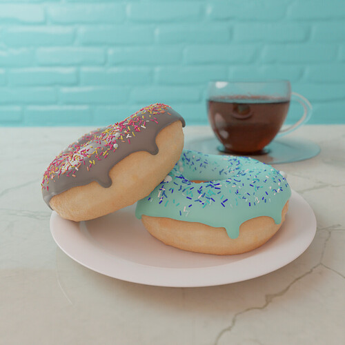 2 Donuts with a Cup of Tea