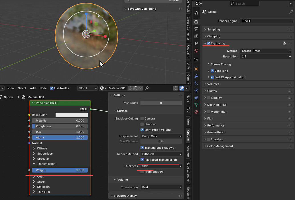 Refraction shader do not show inside content since Eevee Next in ...