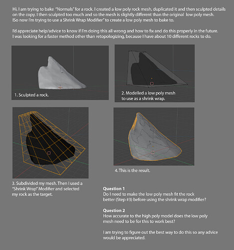 Problems Using Shrink Wrap Modifier to bake Normals - Modeling ...