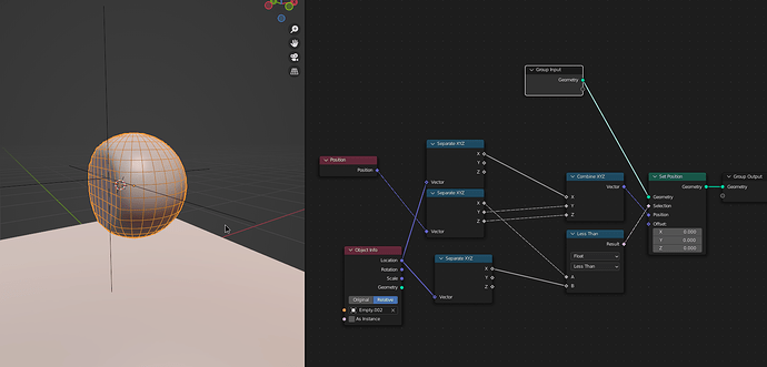 Flatten object against empty-plane with geoNodes - Modeling - Blender ...