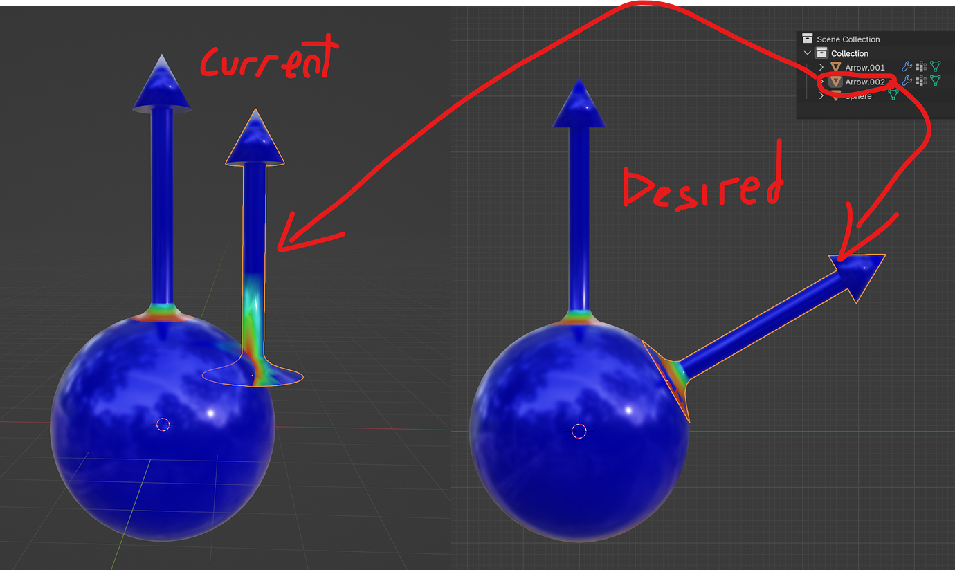 Geometry Nodes - Align object to another's nearest face normal ...
