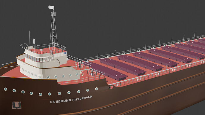 SS Edmund Fitzgerald Dziob