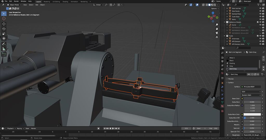 How do I make the ammunition belt follow this curve? - Modeling ...