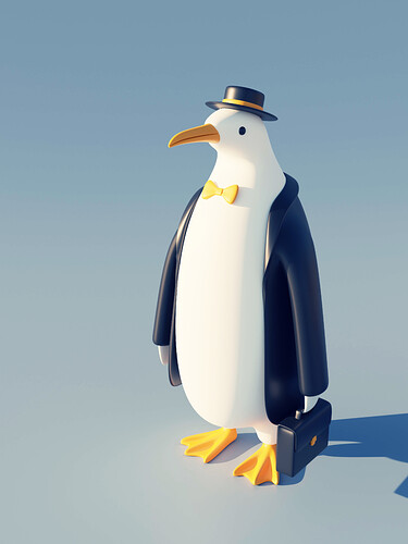 penguin in a suit