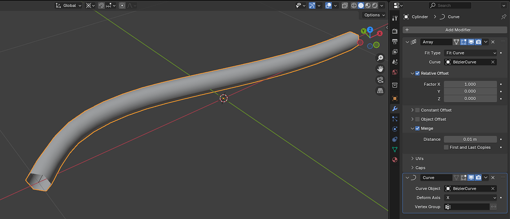 How to create tube along curve with new Array modifier in 5.0 ...