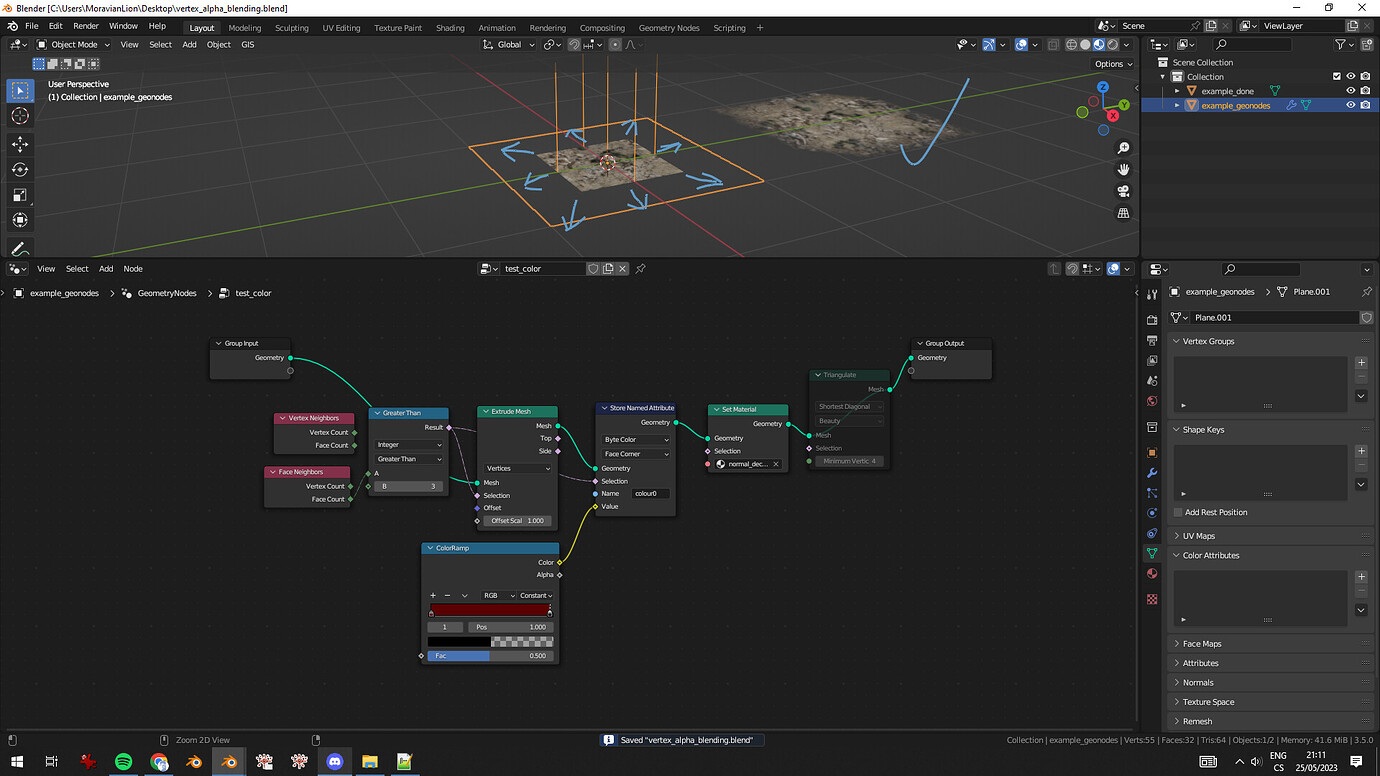 Geometry nodes: Smooth vertex alpha transition? - Modeling - Blender ...