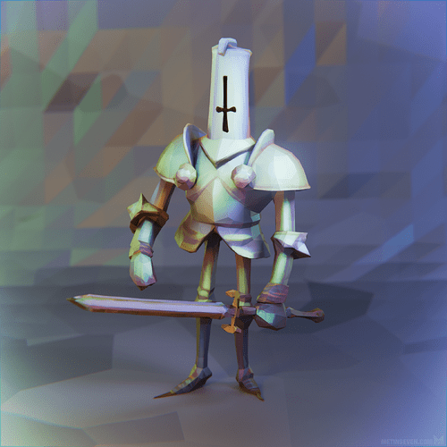 metin-seven_low-polygon-faceted-experimental-stylized-3d-artwork_knight-character