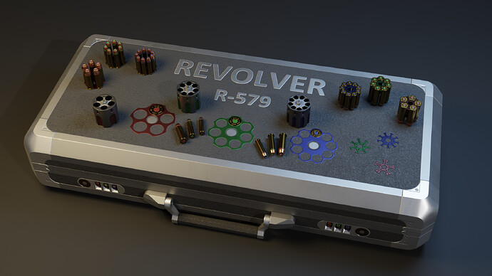 24. Revolver R-579 - Case Top - Cartriges