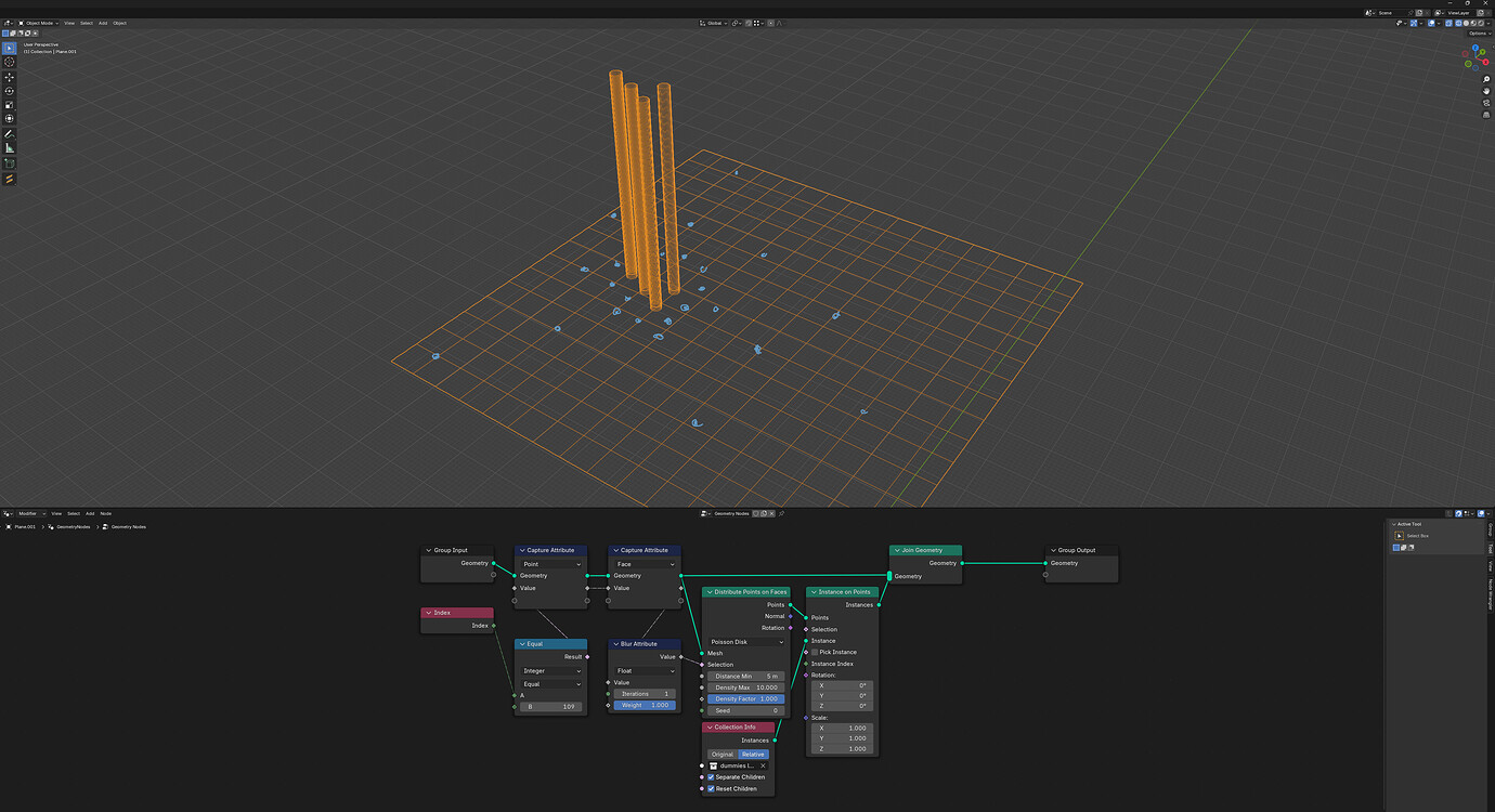 Distribute points on Faces AND fade out density? - Modeling - Blender ...