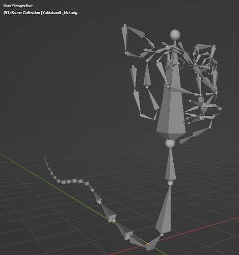 Screenshot of the custom metarig