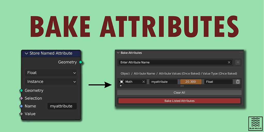 Color Attribute Bake Bake Attributes - Use Geometry Nodes as drivers for lights, cams, rigs ...