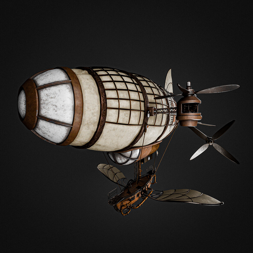 Steampunk Airship – From Concept to Final Render