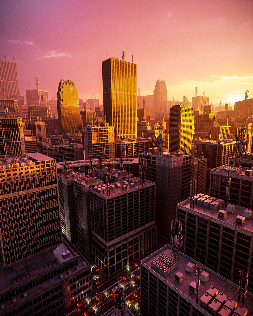 Metropolis Sunset - Finished Projects - Blender Artists Community
