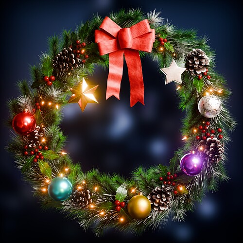 Chistmas Wreath with Ornaments