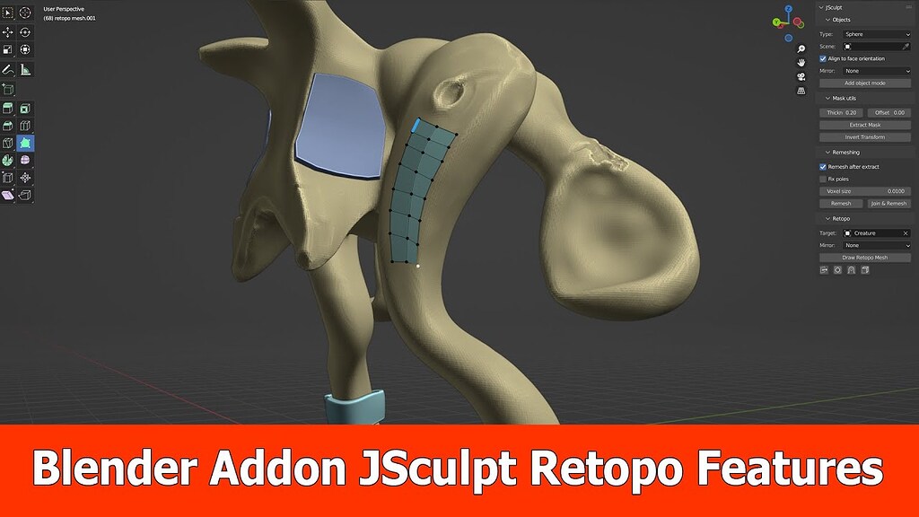 Blender Addon JScupt: Retopo And Mesh Creation - Tutorials, Tips And ...