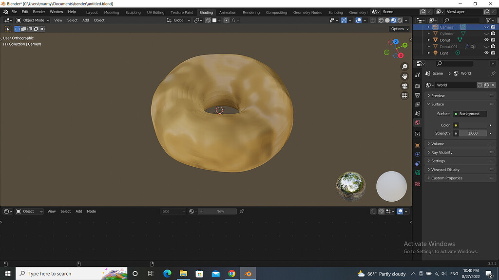Texture Error Texture error during making the donut - Materials and Textures ...