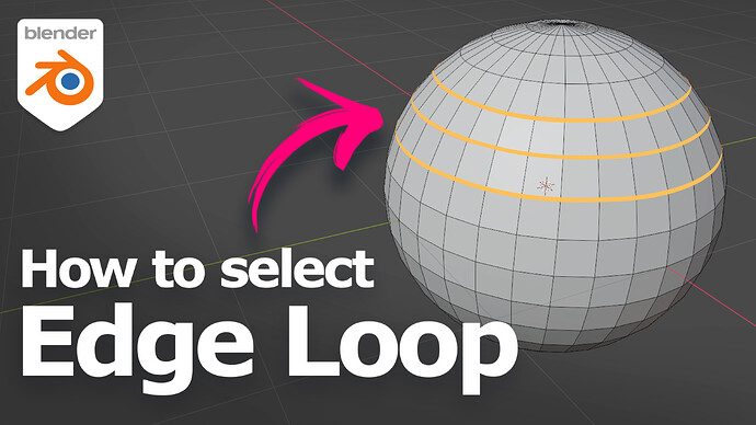 Blender select edge and edge loop YT