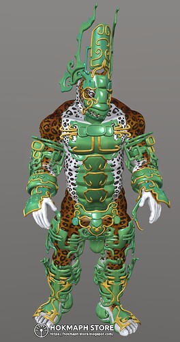 06 - Jaguar demigod - with mayan armor - hokmaphstore - ek balam - avatar - for - secondlife
