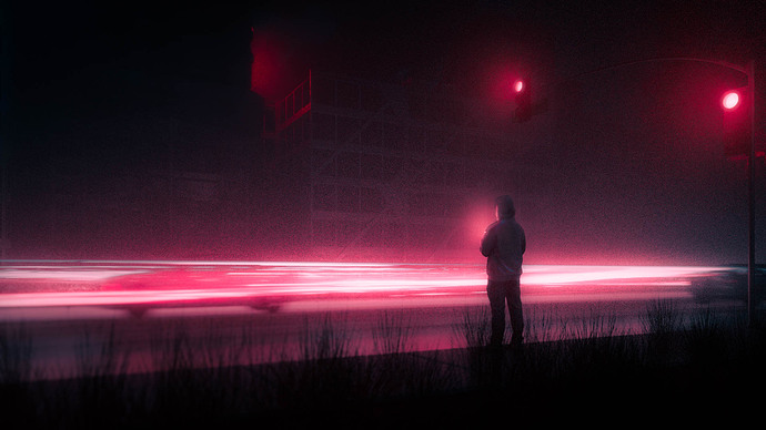 the street