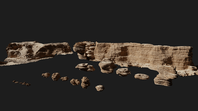 procedural canyon rocks