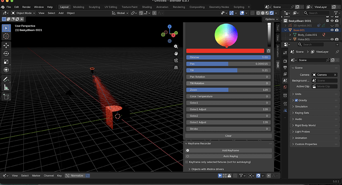 BlenderDMX addon - Keyframes not appearing in graph editor - Animation ...