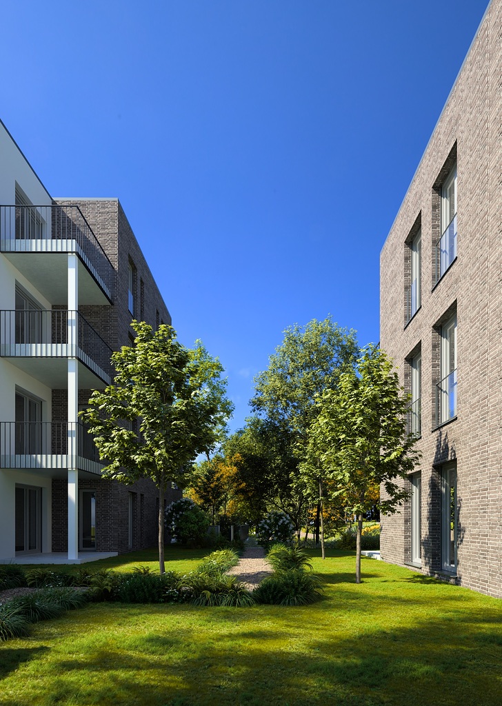 Inner Block Building Block of flats - Urban area with park in the inner block - Finished ...
