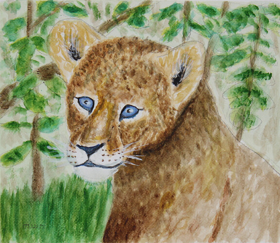 Lion Cub in Green