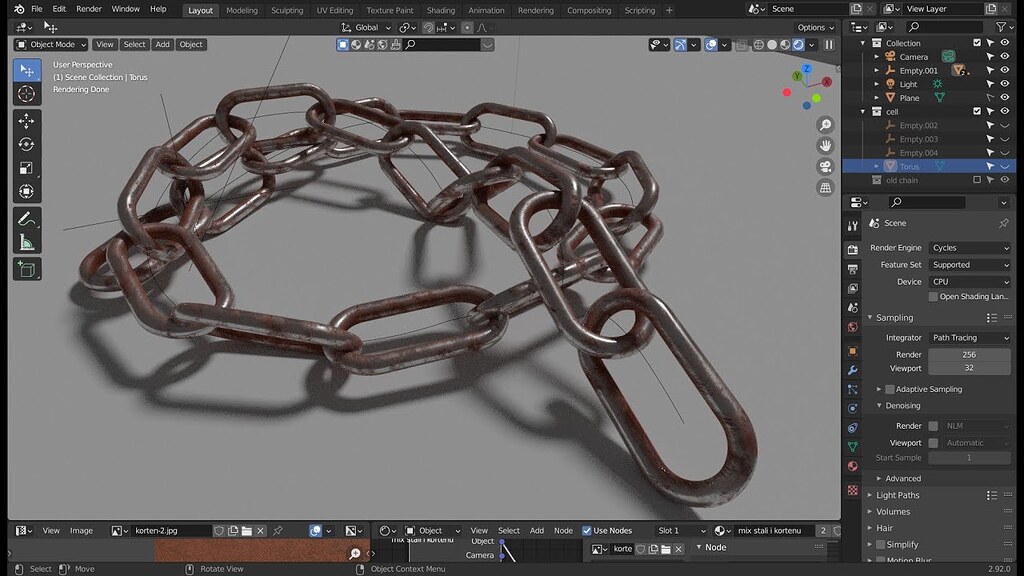 Modifiers creates a chain. It looks like real. No deformation ...