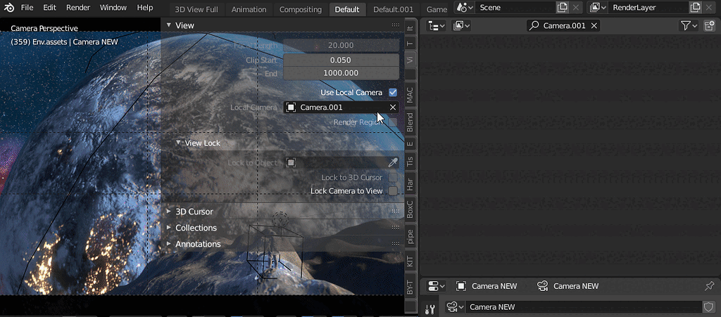 Align / Create camera from view is greyed out and does not work ...