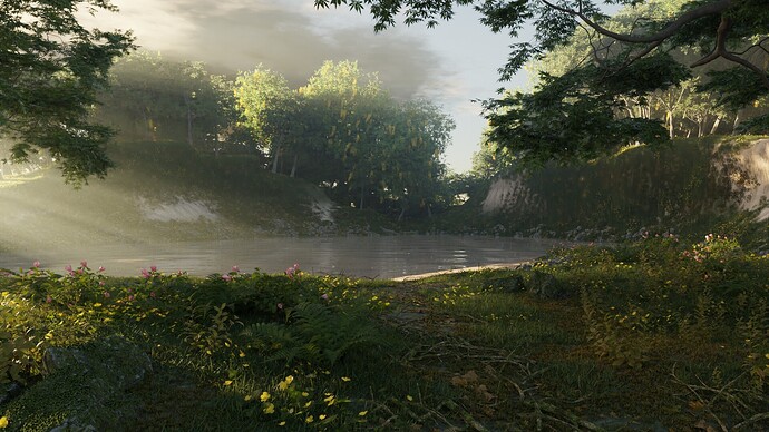Lake scene final render