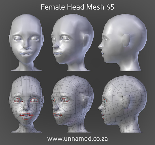 Female Head Mesh