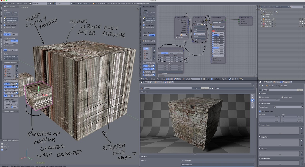 Projection mapping/ texture mapping issues - Glitch? - Materials and ...