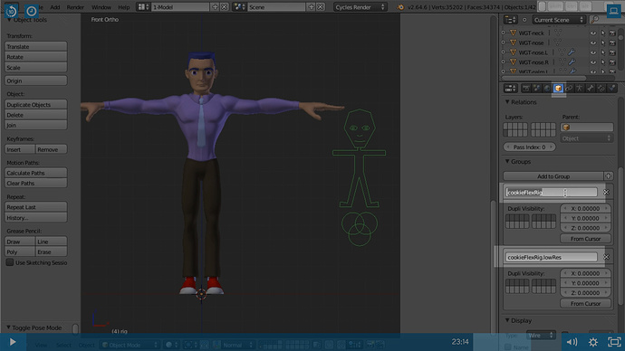 How do I link in this Rigify-based rig (CG Cookie FlexRig) in Blender 2 ...