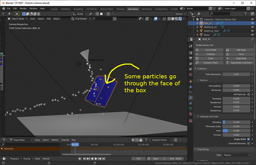 Collision not occurring for some particles? - Particles and Physics ...