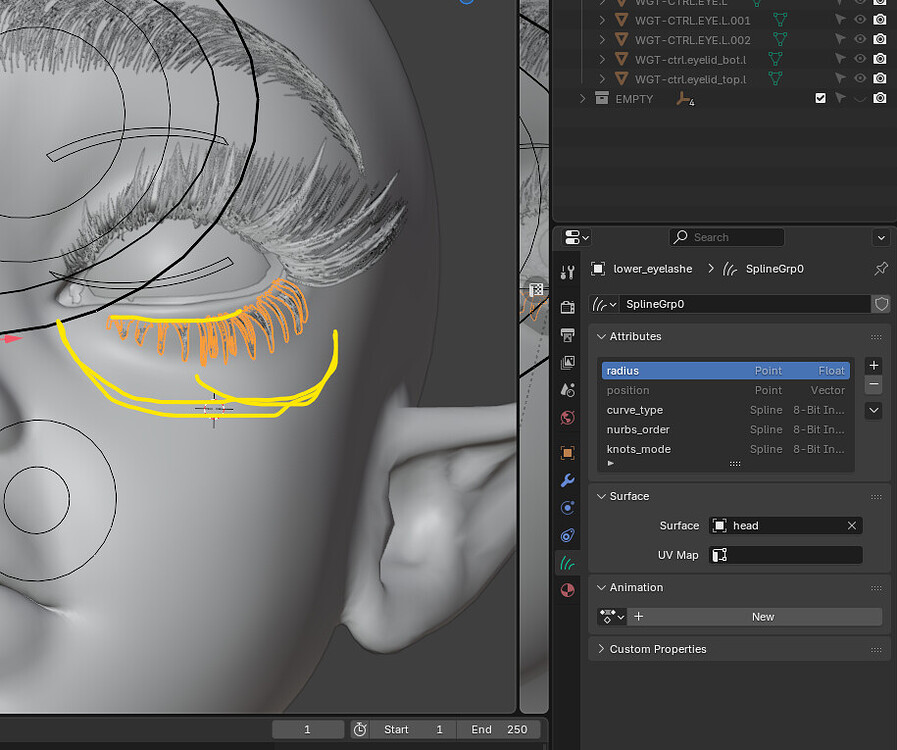 How to rig hair curves - Animation and Rigging - Blender Artists Community