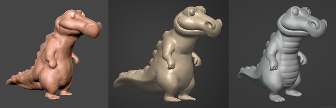 Crocodile 3D character design by Metin Seven - Creation stages