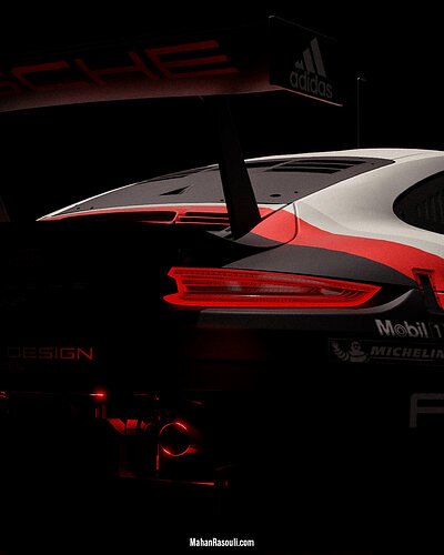 Porsche-911-RSR-Render-in-a-Dark-Scene-Using-Blender3D-and-Cycles-Render-Engine-5