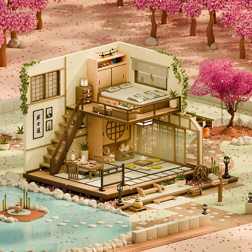 Cozy Minka House Render 1