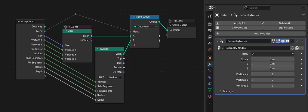 See all parametrs with Menu Switch Node like with Index Switch - Basics ...