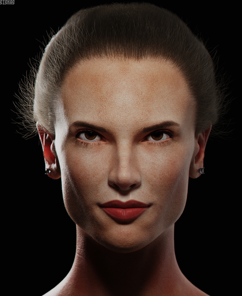 Female Portrait  3D  Model Finished Projects Blender  