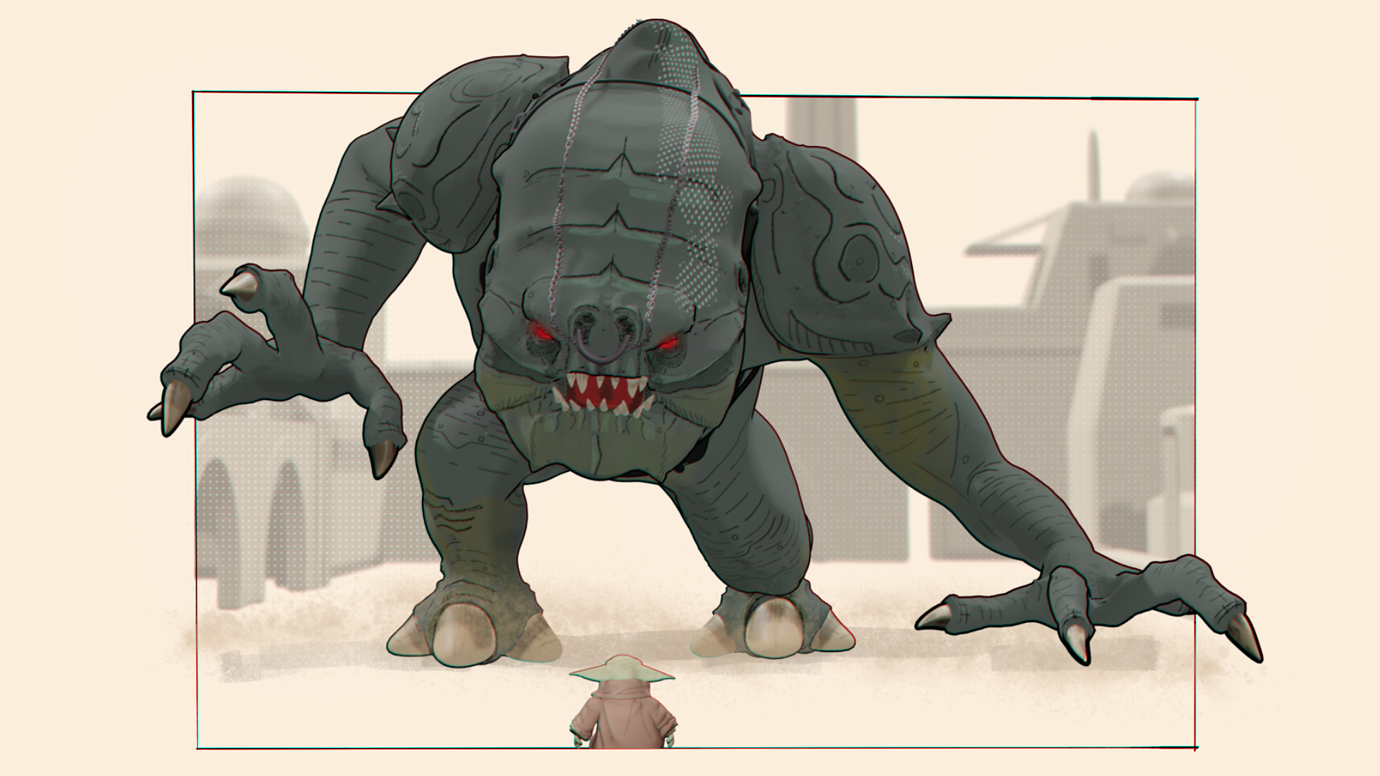 Grogu and Rancor - Finished Projects - Blender Artists Community