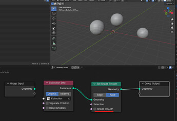 How to make instance object in geometry node shade flat? - Particles ...