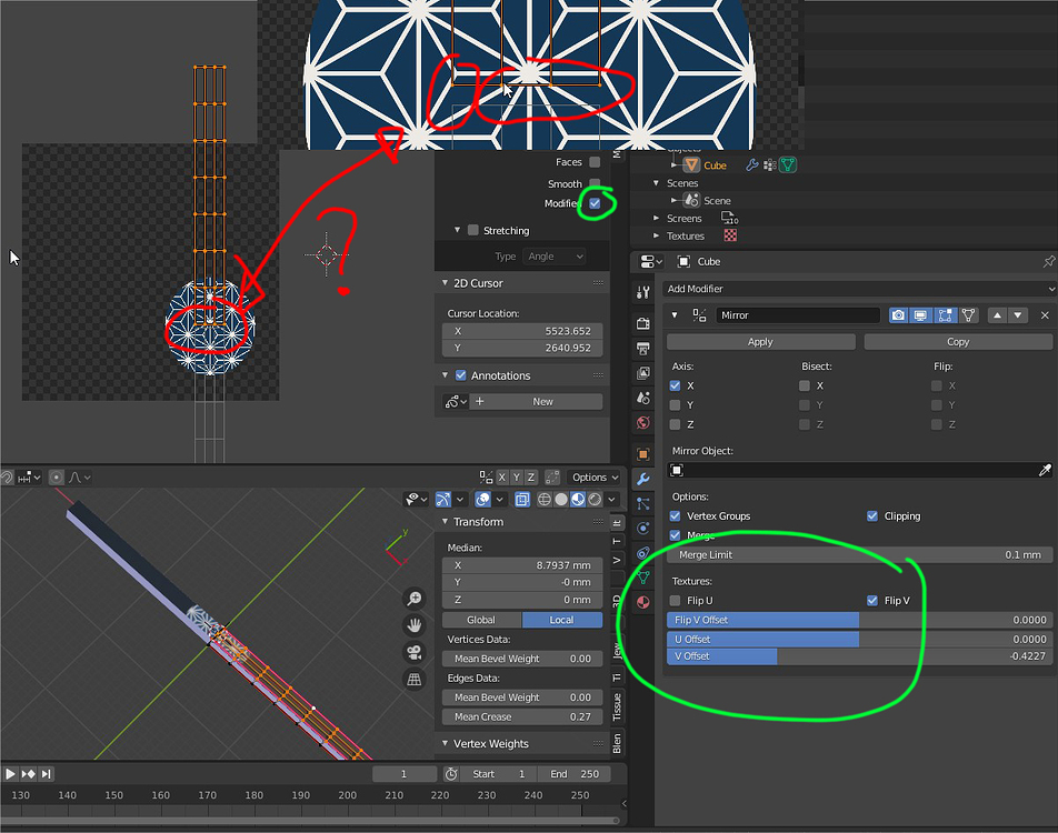 How to 'Snap' the UV map with Mirror Modifier - Materials and Textures ...